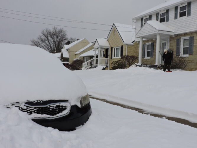 Area Residents Trying To Keep Warm After Snowstorm Rolls Through